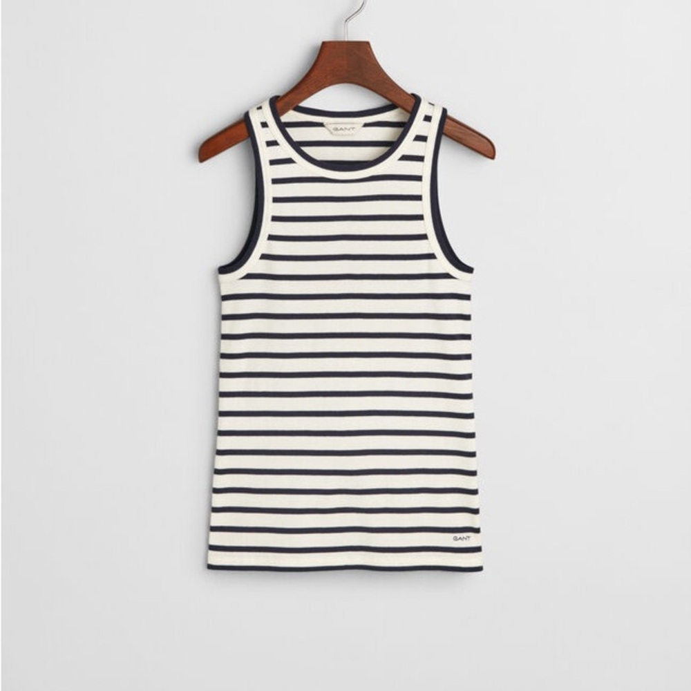 GAP Kids Navy and White Striped Tee